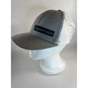 Liberty Safe “Always Protected” Gray White Mesh SnapBack Hat Ball Cap